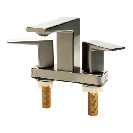 ALFI BRAND Brushed Nickel Two-Handle 4'' Centerset Bathroom Faucet AB1020-BN
